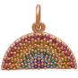  Rose Gold Plated Rainbow Charm with NanoGem