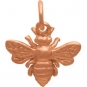 18K Rose Gold Plated Honey Bee Charm 14x12mm