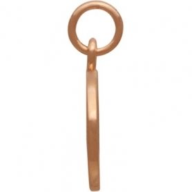 18K Rose Gold Plated Sterling Silver Compass Charm 16x10mm