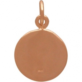 18K Rose Gold Plated Sterling Silver Compass Charm 16x10mm