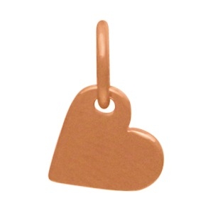 Rose Gold Charm - Small Heart with 18K Rose Gold Plate 10x7m