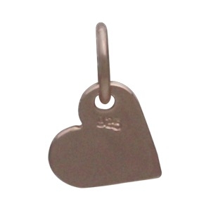 Rose Gold Charm - Small Heart with 18K Rose Gold Plate 10x7m