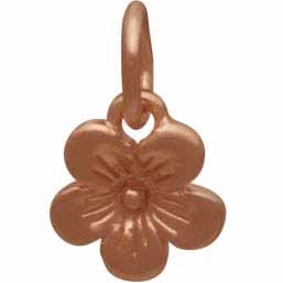 Rose Gold Plated Cherry Blossom Charm 11x7mm DISCONTINUED