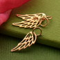 Rose Gold Charm - Tiny Wing with 18K Rose Gold Plate 18x6mm