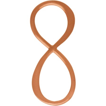 18K Rose Gold Plated Infinity Link 8x19mm