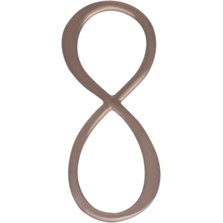 18K Rose Gold Plated Infinity Link 8x19mm