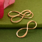 18K Rose Gold Plated Infinity Link 8x19mm