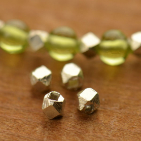 Sterling Silver Spacer Beads - Medium Faceted Bead 2.5mm