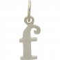 Sterling Silver Lowercase Typewriter Letter Charm F 18x6mm