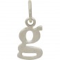 Sterling Silver Lowercase Typewriter Letter Charm G 17x7mm