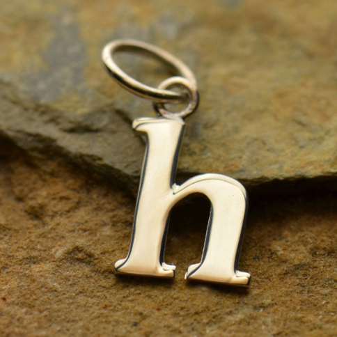 Sterling Silver Lowercase Typewriter Letter Charm H 18x8mm