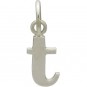 Sterling Silver Lowercase Typewriter Letter Charm T 17x6mm