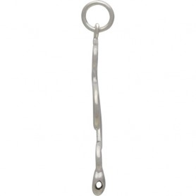 Sterling Silver Snake Pendant 37x20mm