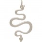 Sterling Silver Snake Pendant 37x20mm