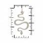 Sterling Silver Snake Pendant 37x20mm