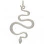 Sterling Silver Snake Pendant 37x20mm