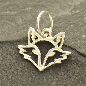Sterling Silver Fox Charm 15x14mm DISCONTINUED