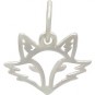 Sterling Silver Fox Charm - Animal Charm 15x14mm