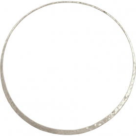 Sterling Silver Bangle Bracelet - Hammered Eclipse