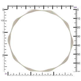 Sterling Silver Bangle Bracelet - Wave Pattern