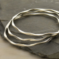 Sterling Silver Bangle Bracelet - Wave Pattern