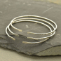 Sterling Silver Cuff Bracelet - Adjustable Hammered