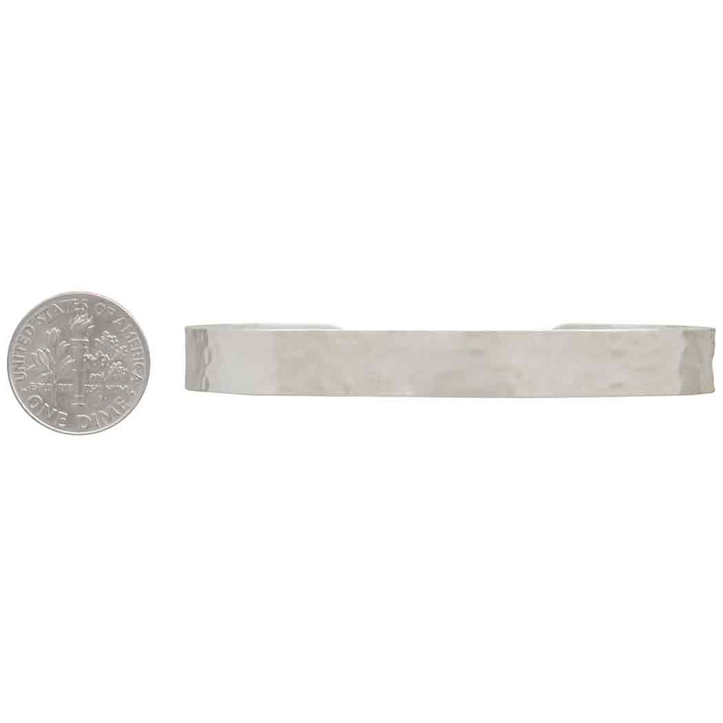 Sterling Silver Hammered Cuff Bracelet 46x63mm