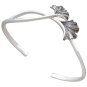 Sterling Silver Ginkgo Bracelet Three Quarter View