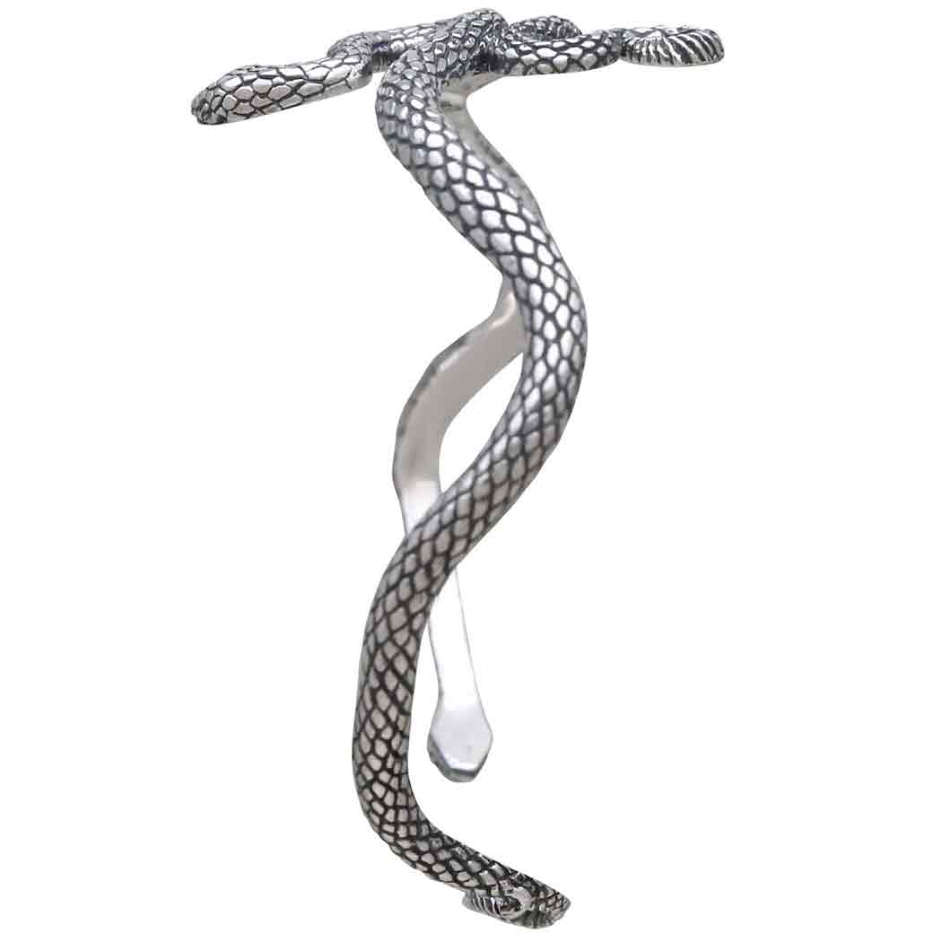Sterling Silver Textured Snake Bracelet