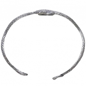 Sterling Silver Textured Snake Bracelet