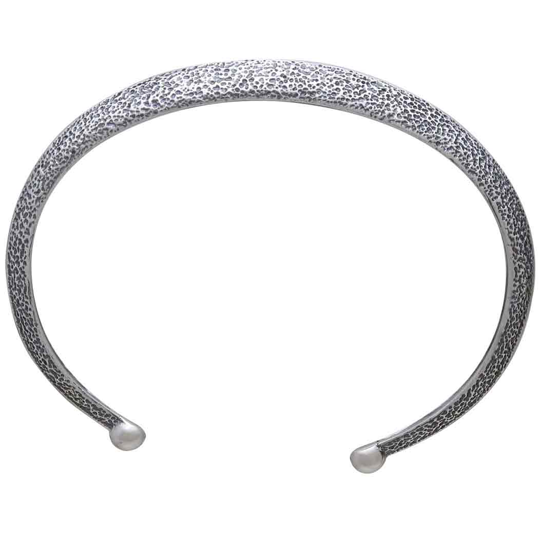 Sterling Silver Ridged Bracelet with Texture
