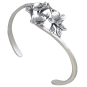 Sterling Silver Dogwood Flower Bracelet Three Quarter View