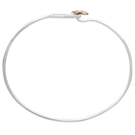 Mixed Metal Hook and Eye Bracelet with Hexagon and Bee Top View