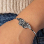 Sterling Silver Monarch Butterfly Cuff Bracelet on model