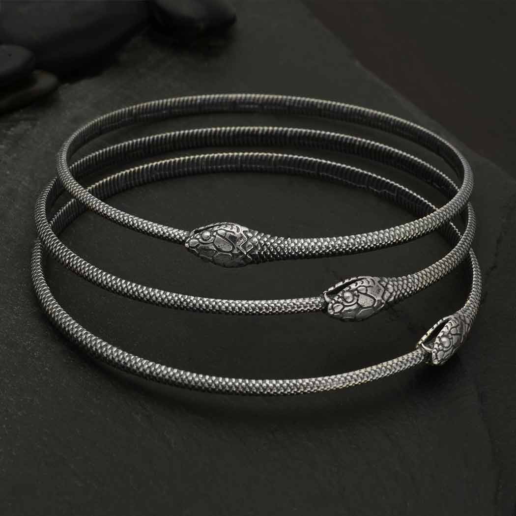 Silver snake bracelet, Ouroboros, Silver snake bangle, Serpent bracelet,  Snake jewelry, Beaded bracelet - 8.5 - Yahoo Shopping