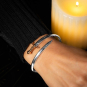 Mixed Metal Sword Bracelet on woman's wrist