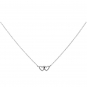 Sterling Silver Linked Heart Necklace 18 Inch