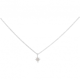 Sterling Silver North Star Necklace 18 Inch