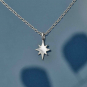 Sterling Silver North Star Necklace 18 Inch