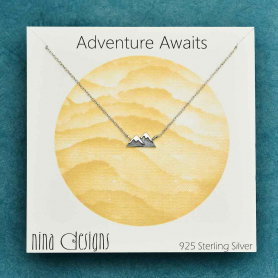 Sterling Silver Mountain Necklace 18 Inch