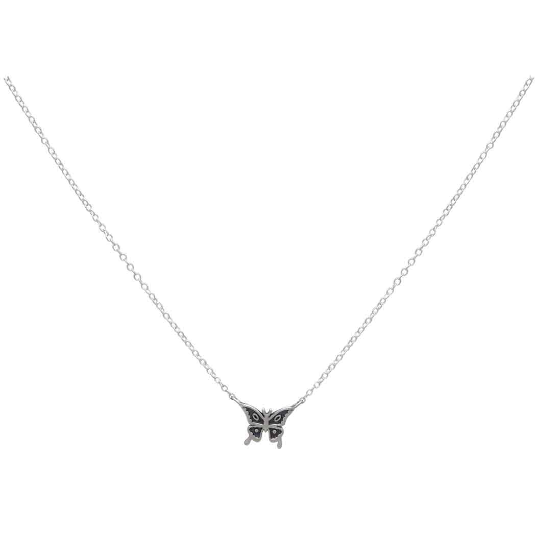 Sterling Silver Butterfly Necklace 18 Inch