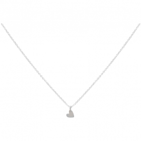 Sterling Silver Single Heart Necklace 18 Inch