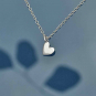 Sterling Silver Single Heart Necklace 18 Inch