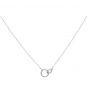 Sterling Silver Linked Circles Necklace 18 Inch