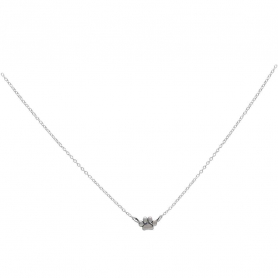 Sterling Silver Puffy Paw Necklace 18 Inch