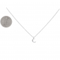 Sterling Silver Crescent Moon Necklace 18 Inch