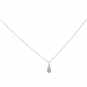 Sterling Silver Teardrop Necklace 18 Inch