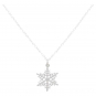 Sterling Silver 18 Inch Snowflake Charm Necklace