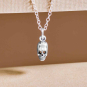 Sterling Silver Mini Skull Charm Necklace