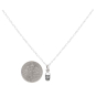 Sterling Silver Mini Skull Necklace with Dime